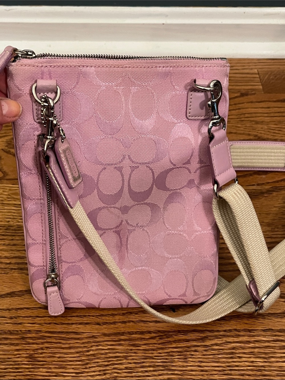 Coach Pink Signature Small Crossbody Bag - Picture 2 of 9